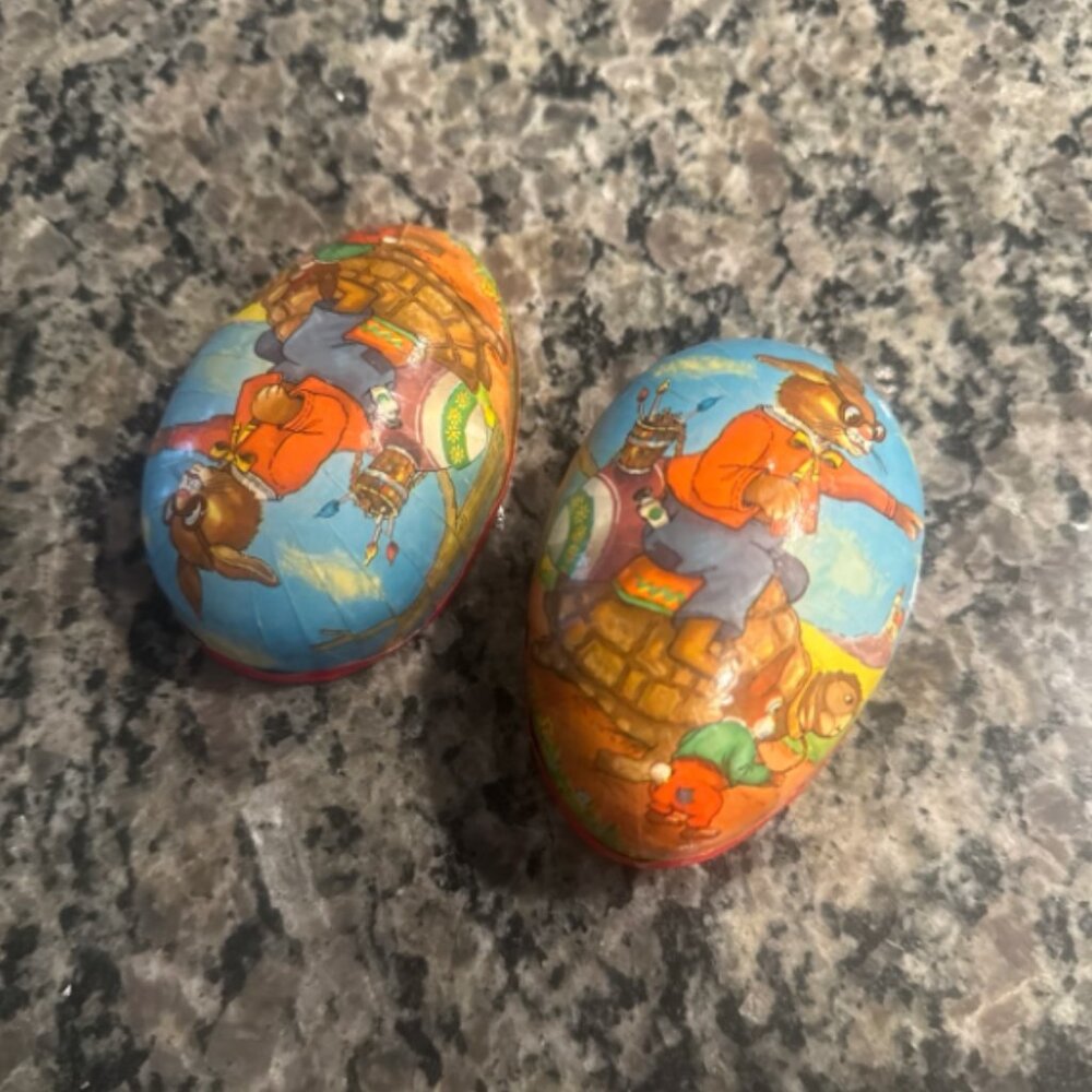 Vintage German Paper Mache Easter Egg Mid 20th Century antique